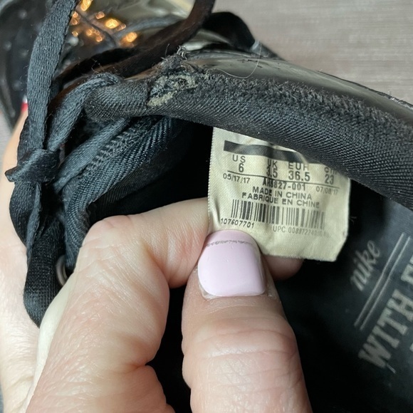 Nike Air Force 1 Ruby Rose Reflective Black Sneakers AH6827-001‎ Womens Size 6 - Picture 10 of 10